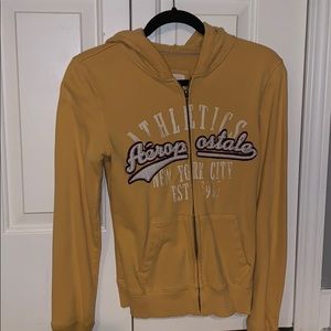 yellow aeropostale zip up